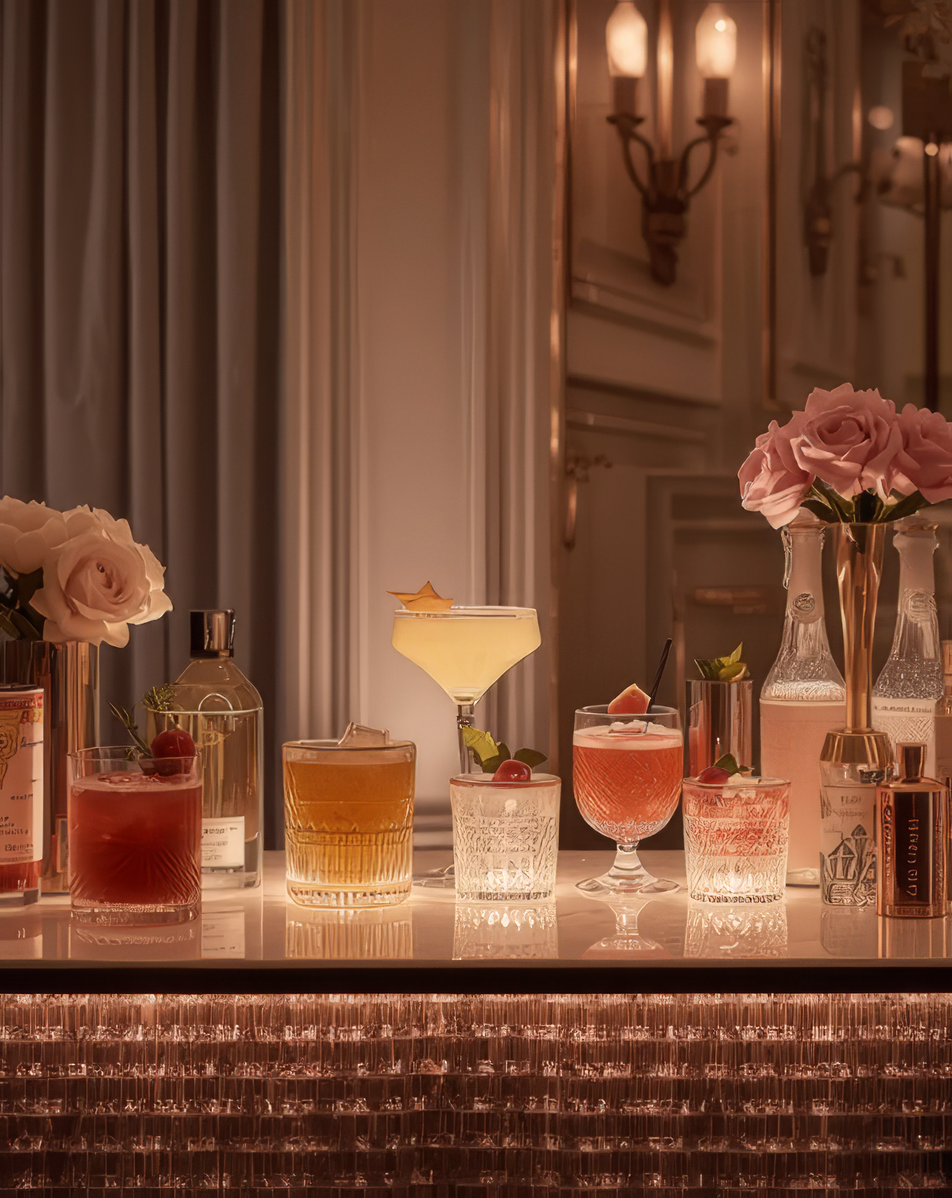 Elegant cocktails at an event